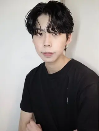 ミディアム パーマ メンズ EXCIA千葉駅前店所属・米田 亘希のヘアスタイル