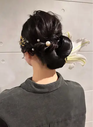 ロング ヘアアレンジ 吉野 華乃のヘアスタイル
