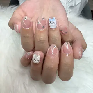 ネイル 🎀nana🫧 ワンホンネイル🎀のネイルデザイン