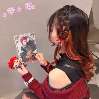 ヘアアレンジ 顔周り/ガーリー /ヘアメ/あつはのヘアスタイル