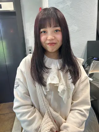 ロング カラー TATSUブリーチ/ ミルクティーベージュのヘアスタイル