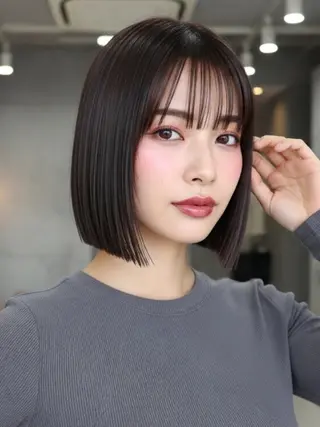 ミディアム 似合わせボブ✖️ 韓国レイヤー✨小関のヘアスタイル
