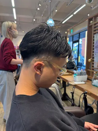 ショート メンズ 洛樹 /海外風ヘアー /フェード/パーマのヘアスタイル