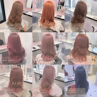 ロング カラー EMIL/上野駅近 /ブリーチ縮毛矯正のヘアスタイル