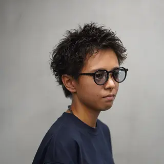 ショート パーマ メンズ 松下 友希 【fifth】のヘアスタイル