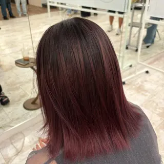 ミディアム カラー Luce川崎 クロサワのヘアスタイル