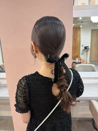 セミロング ヘアアレンジ 韓国風パーマ/ヘア セット/店長みづきのヘアスタイル