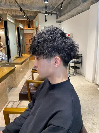 ショート メンズツイスパ ショートフクヤマシンのヘアスタイル
