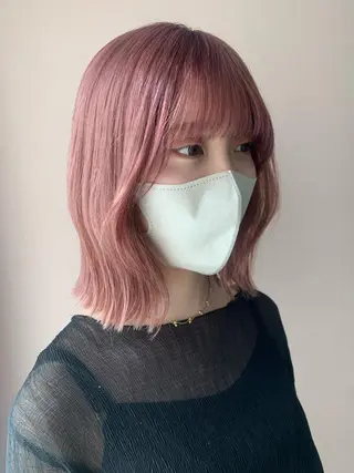 ミディアム カラー hub hair レイヤー/透明感のヘアスタイル