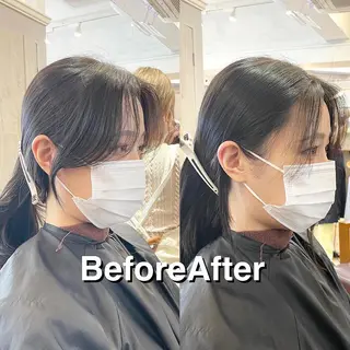 セミロング カラー SALOWIN 新宿三丁目EAST所属・韓国レイヤー🇰🇷 layercut✂️のヘアスタイル