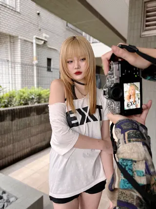 ロング カラー Riho ブリーチモデル募集中のヘアスタイル