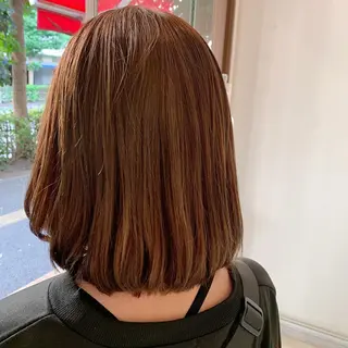 ミディアム カラー 似合わせカットカラー ♡佐藤捺美のヘアスタイル