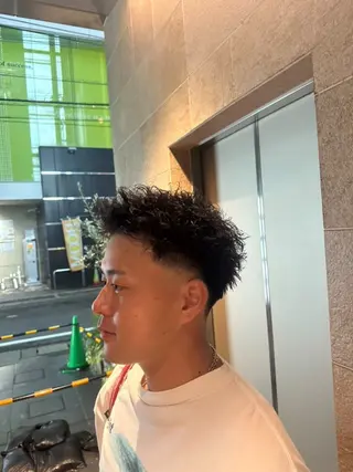 ショート パーマ メンズ シフト今泉所属・パーマ・カラー特化/ メンズ美容師米田幸平のヘアスタイル