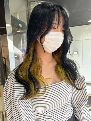 ロング カラー 💖デザインカラー/ タダ ハナカ💖のヘアスタイル