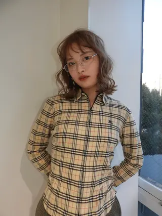 ミディアム パーマ AR.MARA  hair studio所属・縮毛矯正モデル募集中 ◾️フウカのヘアスタイル