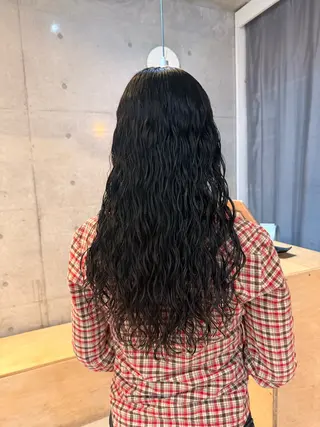 ロング デジタルパーマ/ ウェーブパーマ/神野のヘアスタイル
