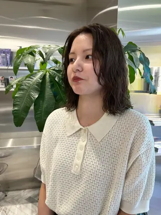 ミディアム 平野 優奈のヘアスタイル