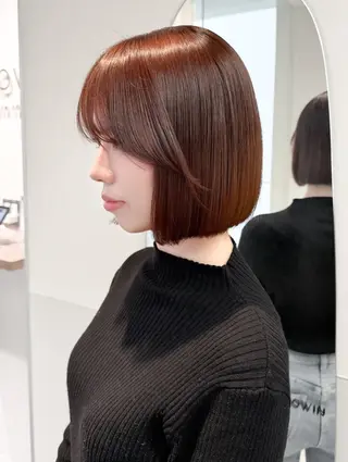 ショート カラー ヘアアレンジ 縮毛矯正🤍 盛れるボブ/ひかりのヘアスタイル