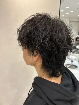 パーマ メンズ 石坂 瀬音のヘアスタイル