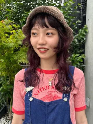 セミロング カラー ボブ/似合わせカット /ニュアンスカラーのヘアスタイル