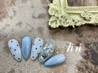 ネイル ネイルサロンAiri 長さ出し·シンプルのネイルデザイン