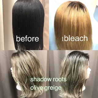 ミディアム カラー ケアブリーチ /髪質 改善/古橋圭史郎のヘアスタイル