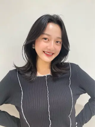 ミディアム 映える顔まわり/前髪 特化 💗 ユキマのヘアスタイル