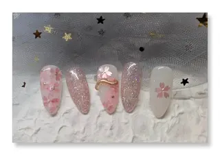 ネイル 花花 ネイルサロンのネイルデザイン