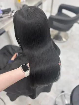 ロング 韓国風暗髪ヘア🤍 🫧MIREIのヘアスタイル