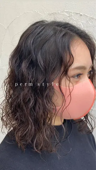 セミロング パーマ/名古屋パーマ / コデラ ナナホのヘアスタイル