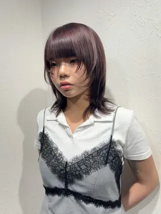 セミロング カラー ハイトーン/レイヤー /艶カラー🎀のヘアスタイル