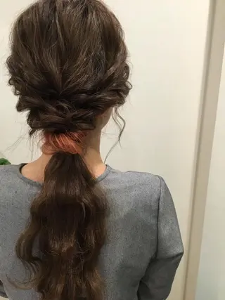 セミロング ロング ヘアアレンジ hair_mellow所属・ゴトウ ノブヒトのヘアスタイル