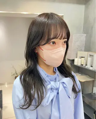 カラー 顔まわり/ボブウルフ 🤍愛唯(めい)のヘアスタイル