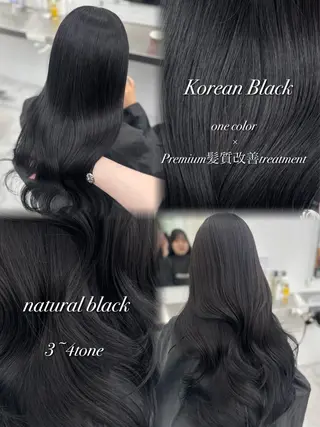 ロング カラー 韓国風暗髪ヘア🤍 🫧MIREIのヘアスタイル