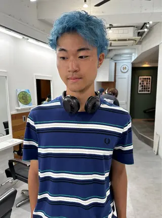 ショート カラー メンズ グランジヘア 無造作ヘアHYUGAのヘアスタイル