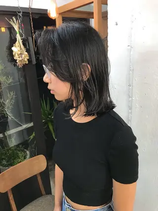 セミロング カラー 木村陸弥 似合わせ 透明感カラー🌿のヘアスタイル