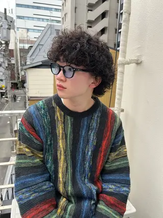 ショート カラー パーマ ヘアアレンジ メンズ 💎髪質改善特化💎 RUITOのヘアスタイル