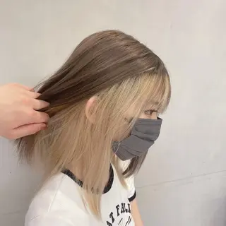 ミディアム カラー ベレーザ渋谷所属・🦋ハイトーン・髪質 改善🦋成嶋 朋希のヘアスタイル