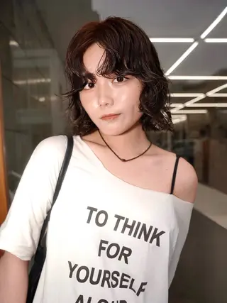 ショート カラー パーマ デザイン/レイヤー Kaito🐩/栄のヘアスタイル