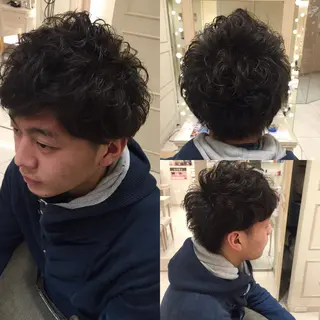 ショート パーマ メンズ Vir by browのヘアスタイル