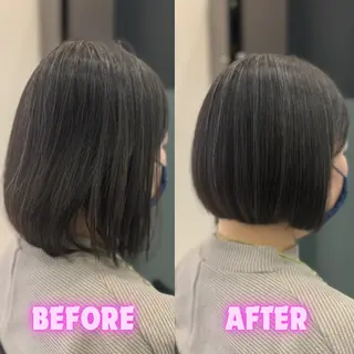 ショート YASU🍎CUT 赤系カラー/ヘアケアのヘアスタイル