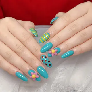 カラー ロング Bling Salonのネイルデザイン