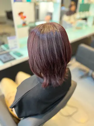 ミディアム カラー Rena🦄顔まわり カット🤍✂️のヘアスタイル