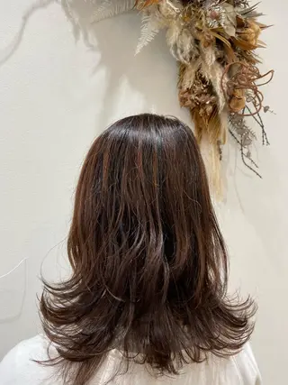 セミロング 三木　英音 bisouhairのヘアスタイル