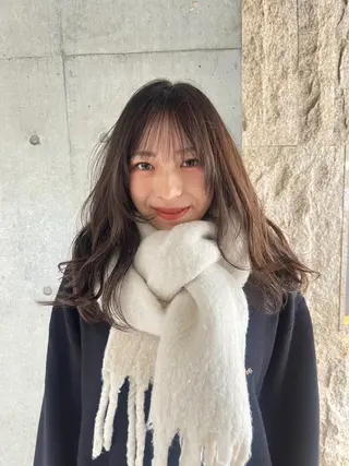 ロング カラー 愛莉/ラベンダー/ ベージュ/ブラウンのヘアスタイル