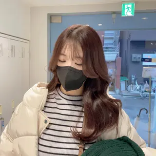 ロング カラー 韓国風レイヤーカット 💎髪質改善"yuiのヘアスタイル