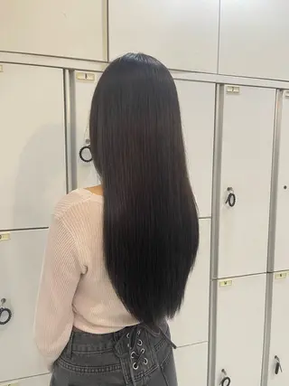 ロング カラー HAIR&MAKE  EARTH若葉台店所属・ICHIRI" 艶カラー/縮毛矯正のヘアスタイル