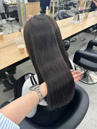 ロング カラー 暗髪🩶ラベンダー/ ブルー/ユウナ🤍のヘアスタイル