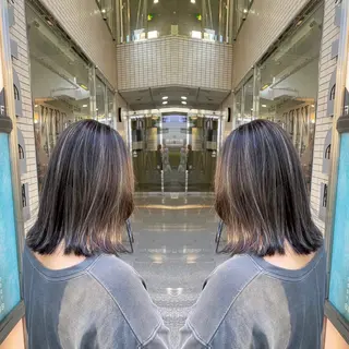 セミロング カラー ハイライト/レイヤー /ハイトーン/AOIのヘアスタイル