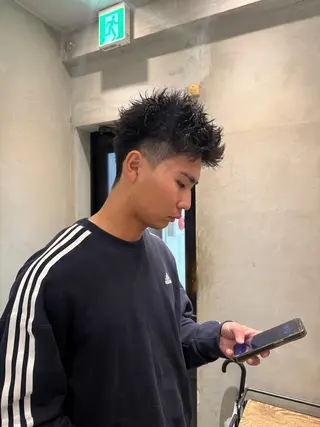 ショート パーマ メンズ heavenly by HAVANA新宿所属・メンズショート/ピン パーマ/新宿/フウガのヘアスタイル